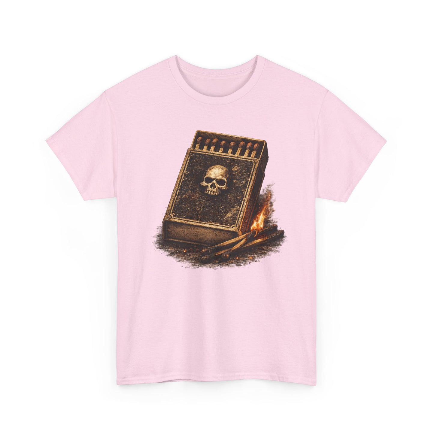 Outlaw Matchbox T-Shirt | Vintage Skull Matchbox Graphic