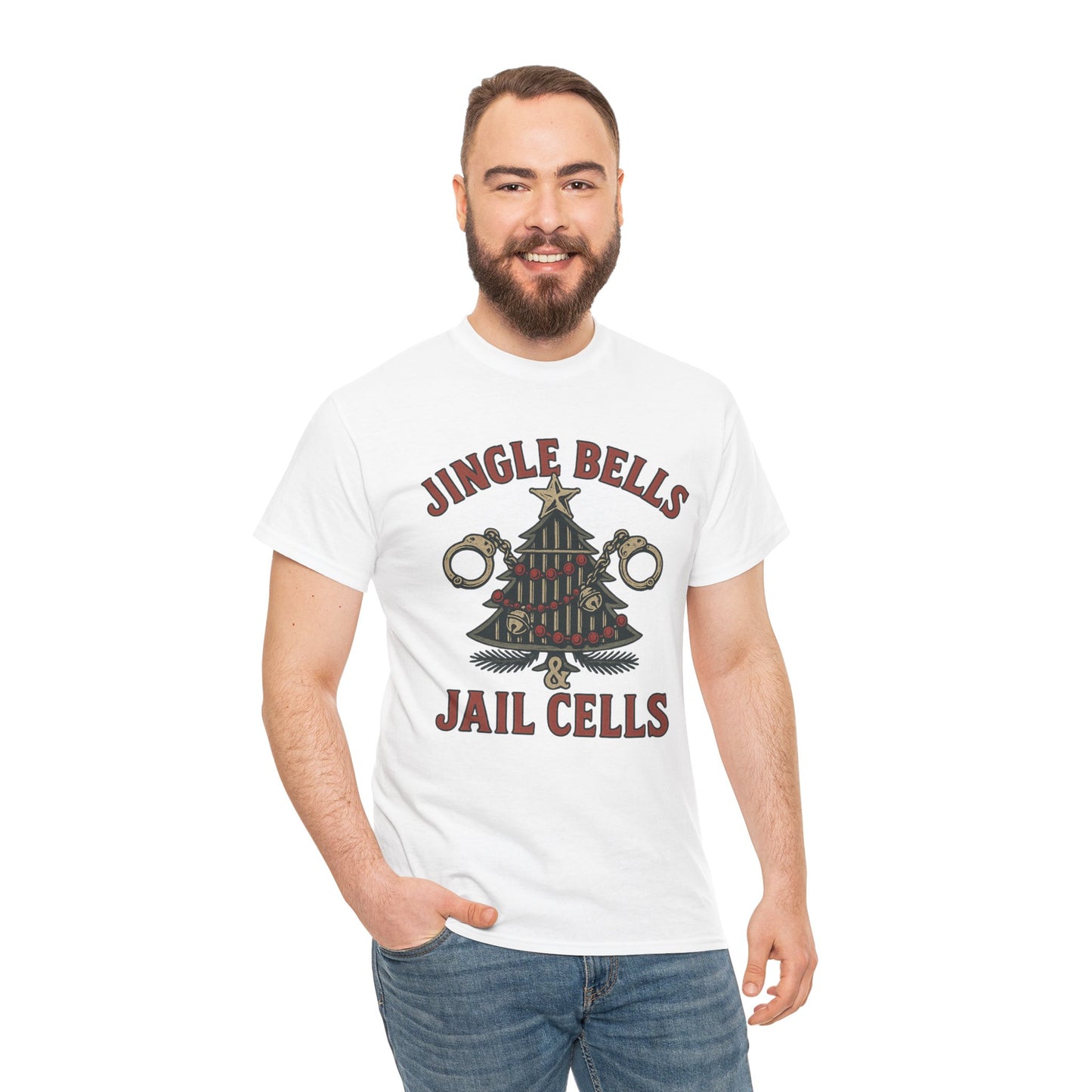 Jingle Bells & Jail Cells – Outlaw Christmas Tee