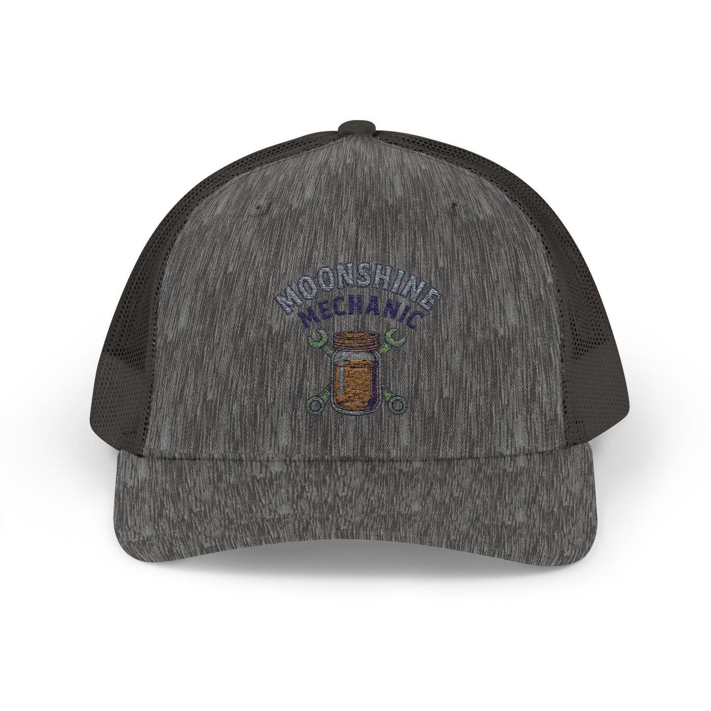 Moonshine Mechanic Trucker Cap – Fixing Problems One Jar at a Time
