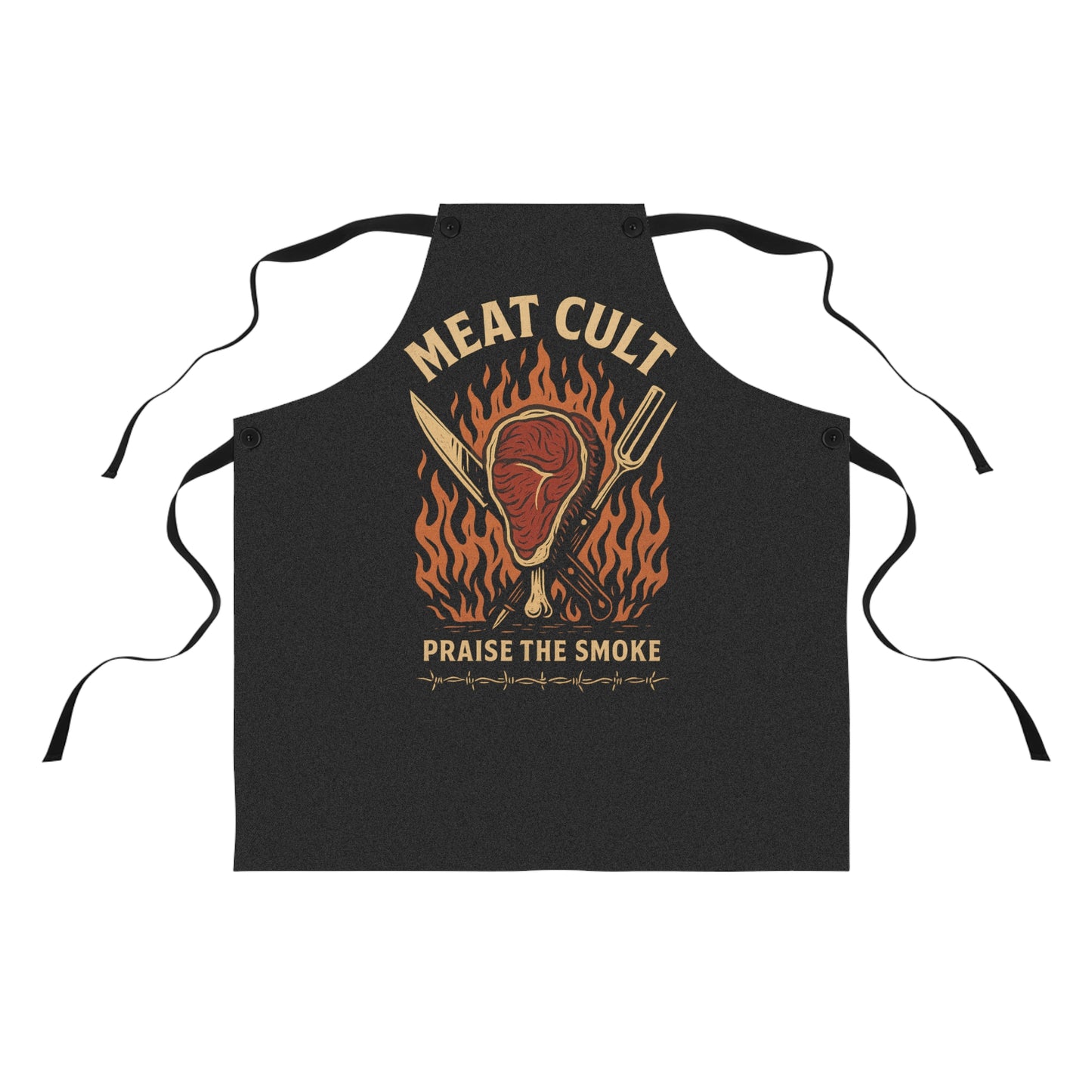 Meat Cult – Praise the Smoke | Outlaw BBQ Apron