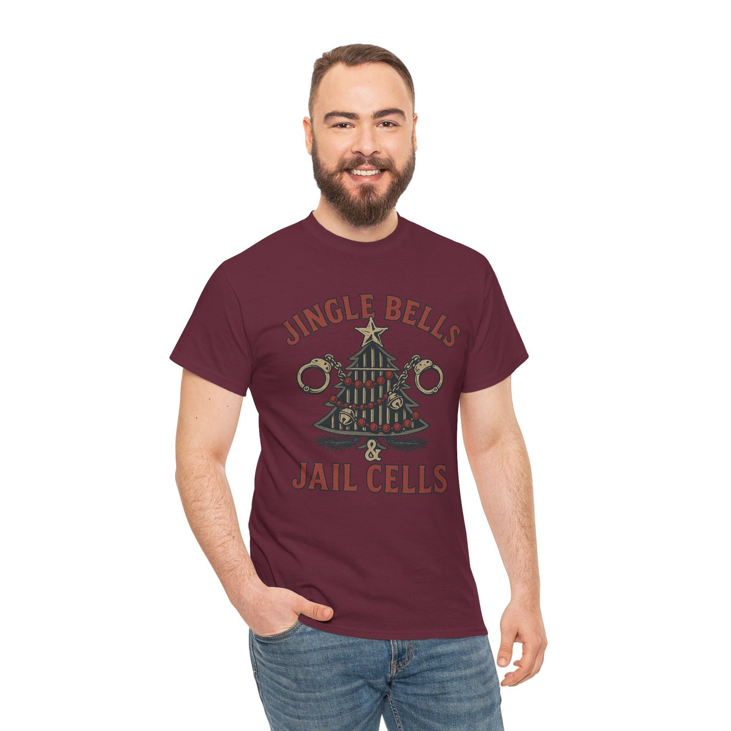Jingle Bells & Jail Cells – Outlaw Christmas Tee