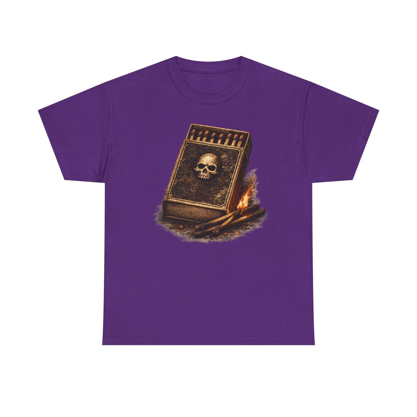 Outlaw Matchbox T-Shirt | Vintage Skull Matchbox Graphic