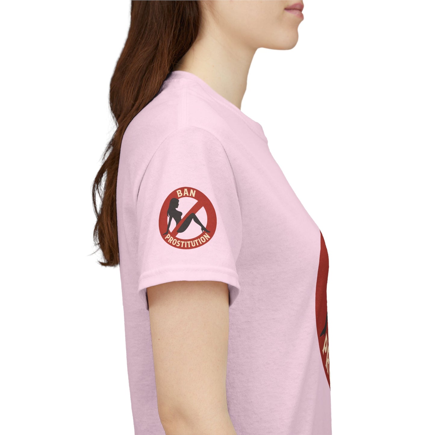 Ban Prostitution – Comedy Edition | Front, Back & Sleeve Print T-Shirt