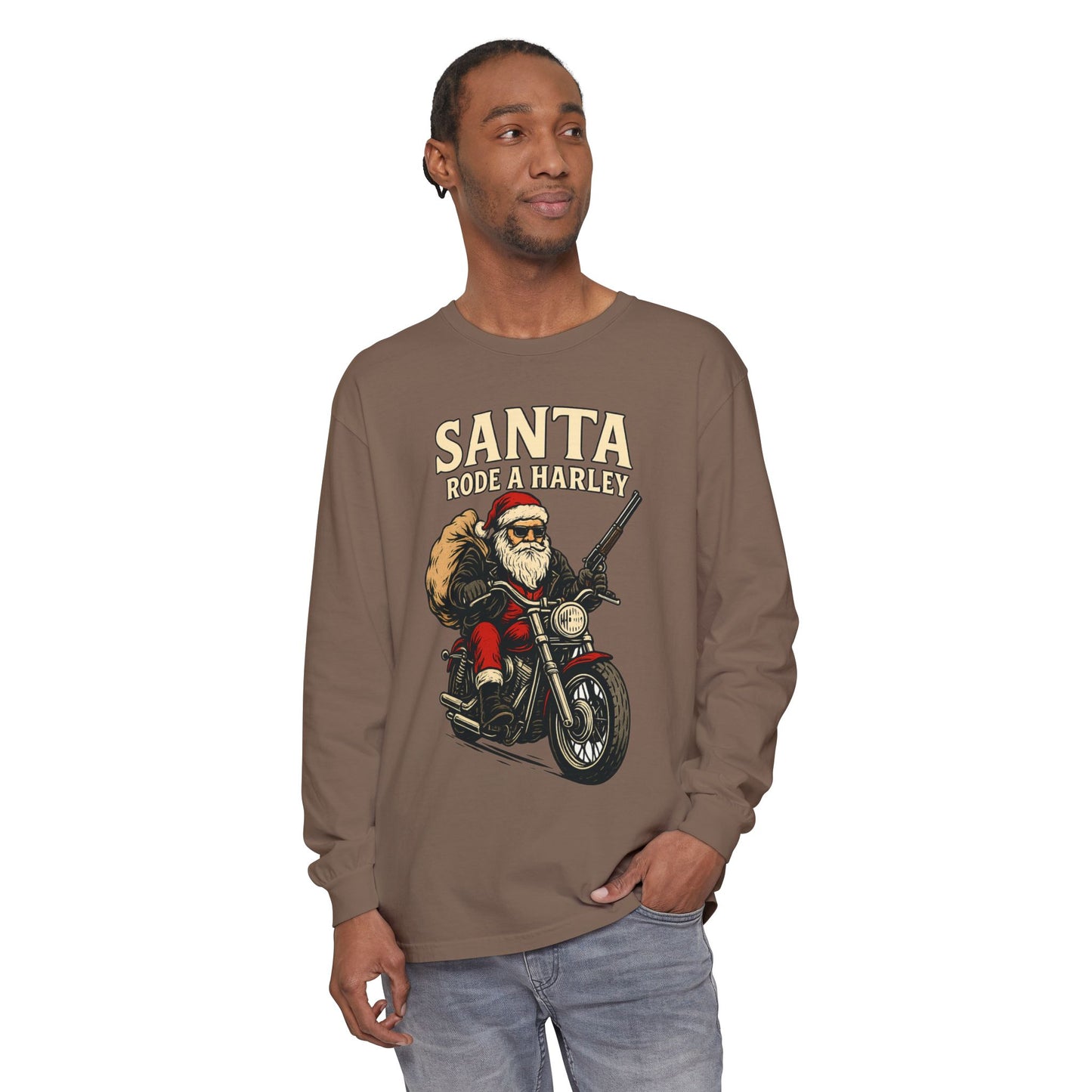 Santa Rode a Harley – Outlaw Christmas Edition Long Sleeve Tee