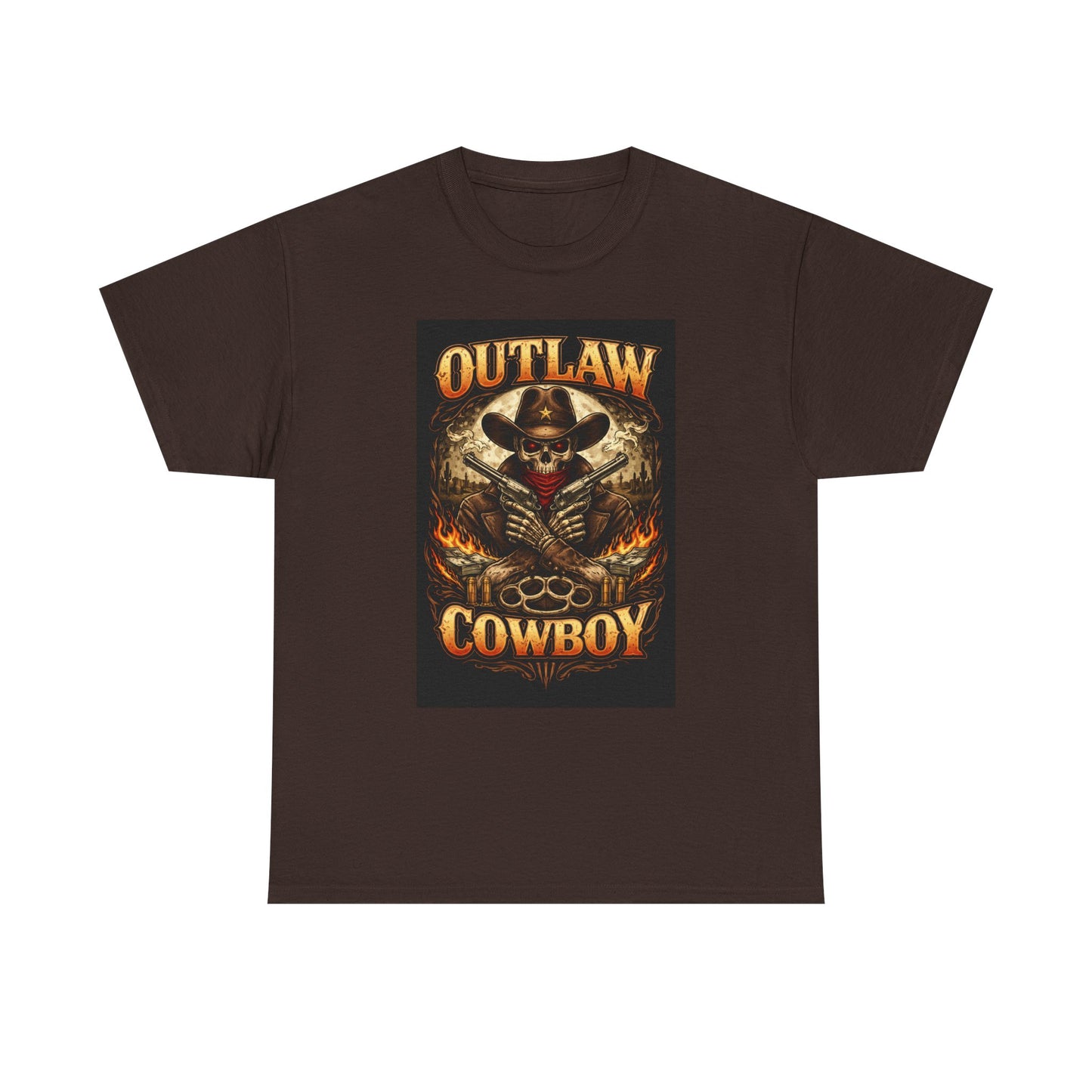 Outlaw Cowboy T-Shirt | Skeleton Western Graphic Tee