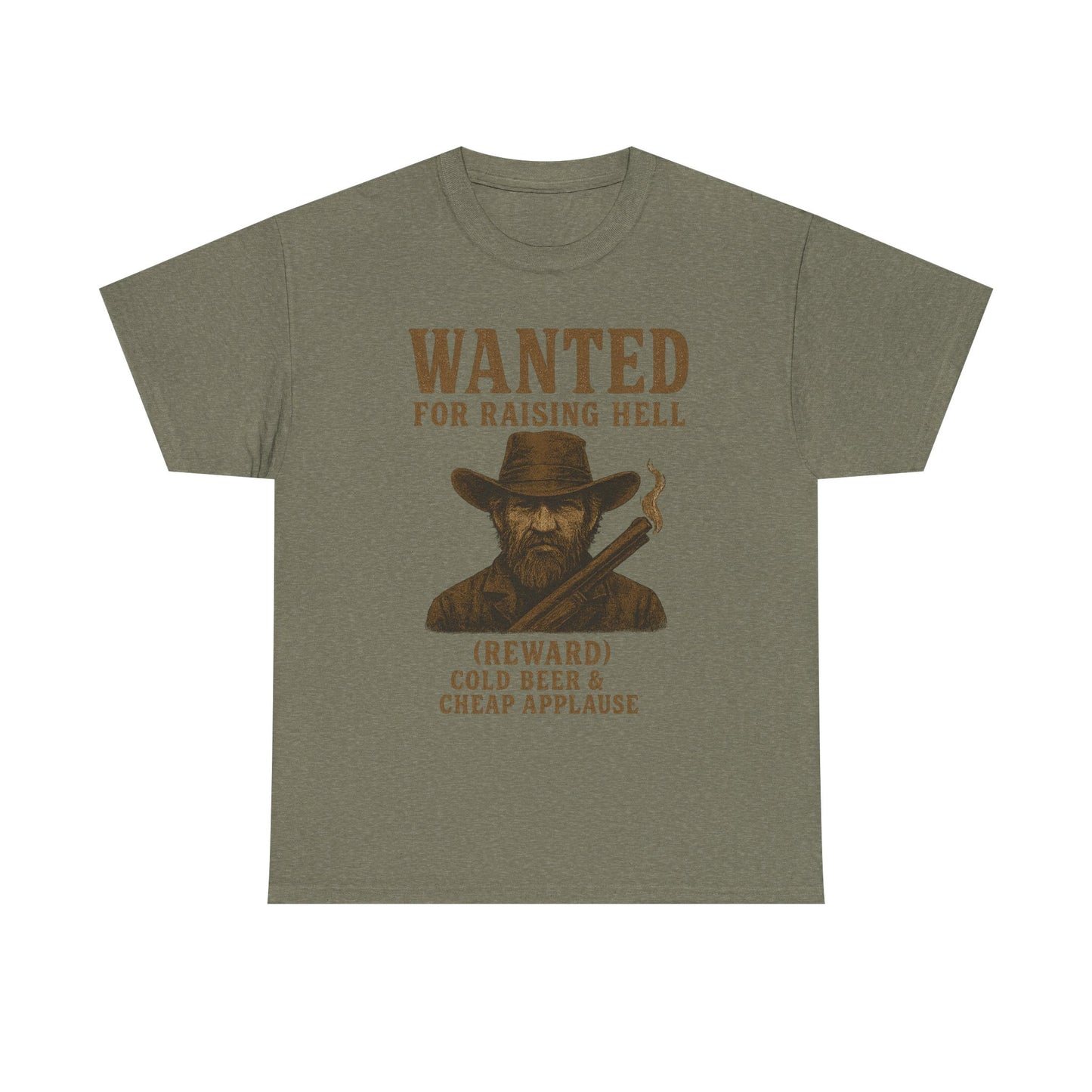 Wanted For Raising Hell - Unisex Heavy Cotton Tee