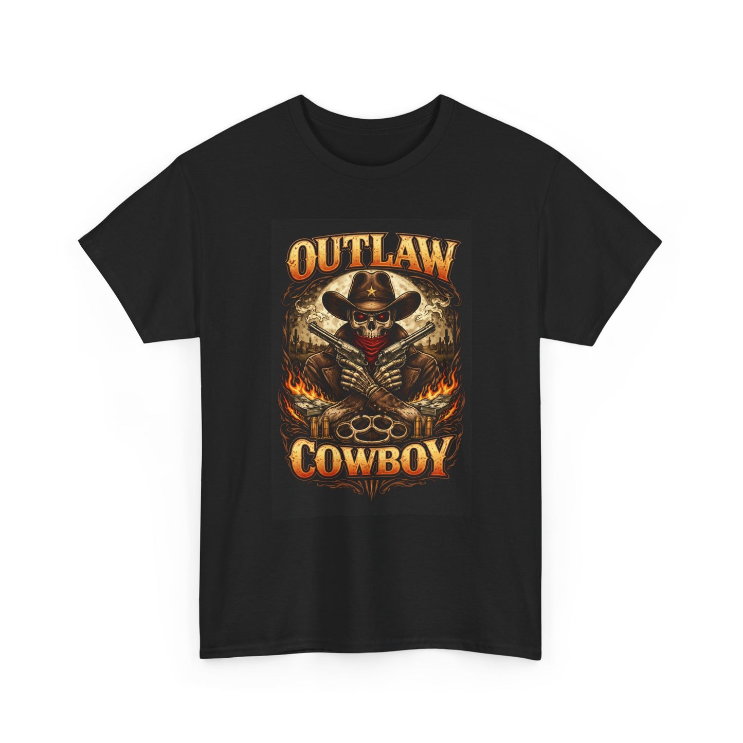 Outlaw Cowboy T-Shirt | Skeleton Western Graphic Tee